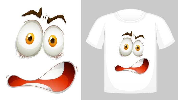 Vecteur gratuit t-shirt avec graphique devant