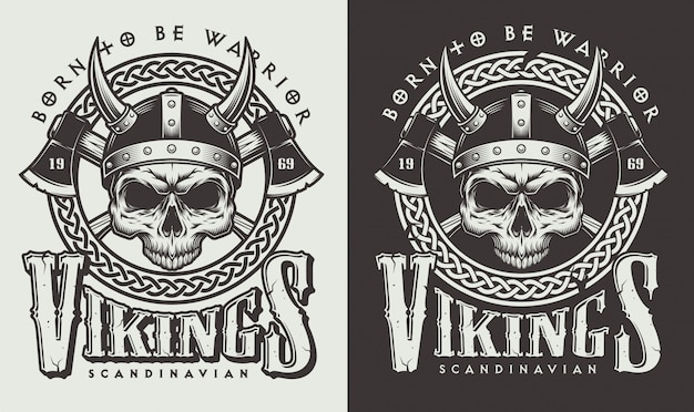 Vecteur gratuit t-shirt imprimé avec tête viking