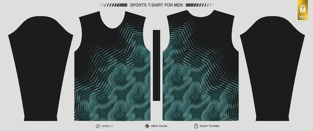 Vecteur gratuit t-shirt de sport prêt à imprimer