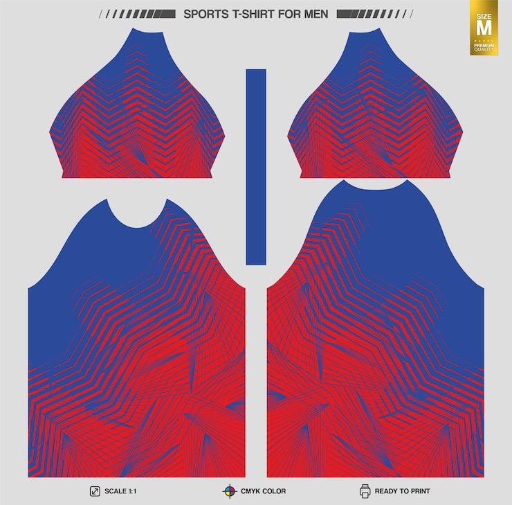 Vecteur gratuit t-shirt de sport prêt à imprimer