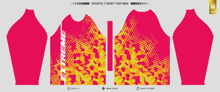 Vecteur gratuit t-shirt de sport prêt à imprimer