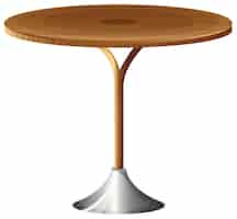 Vecteur gratuit une table ronde en bois