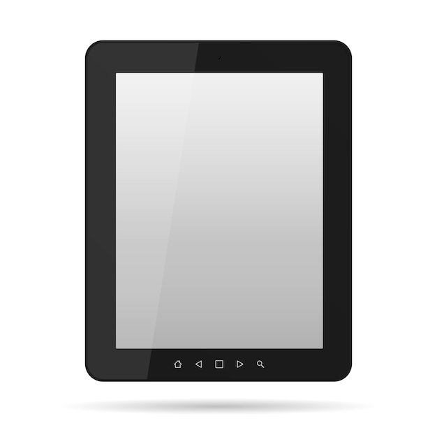 Vecteur gratuit tablette avec cadre noir