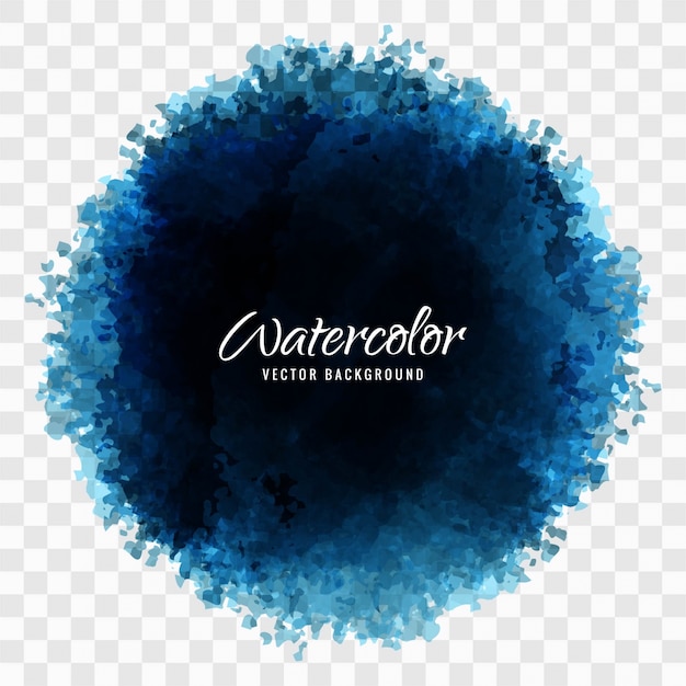 Vecteur gratuit tache ronde aquarelle bleue