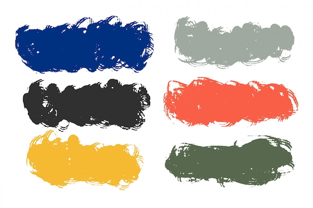 Vecteur gratuit taches abstraites de grunge sale définies dans de nombreuses couleurs