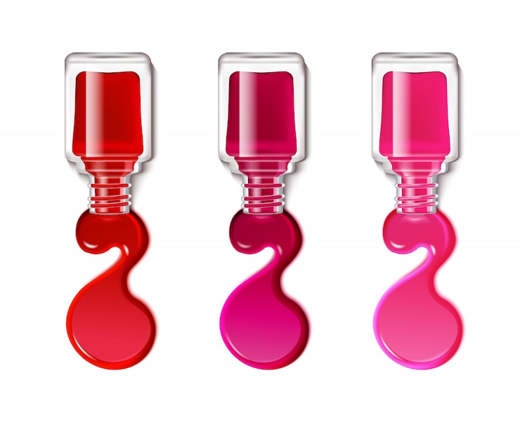 Vecteur gratuit taches de vernis à ongles