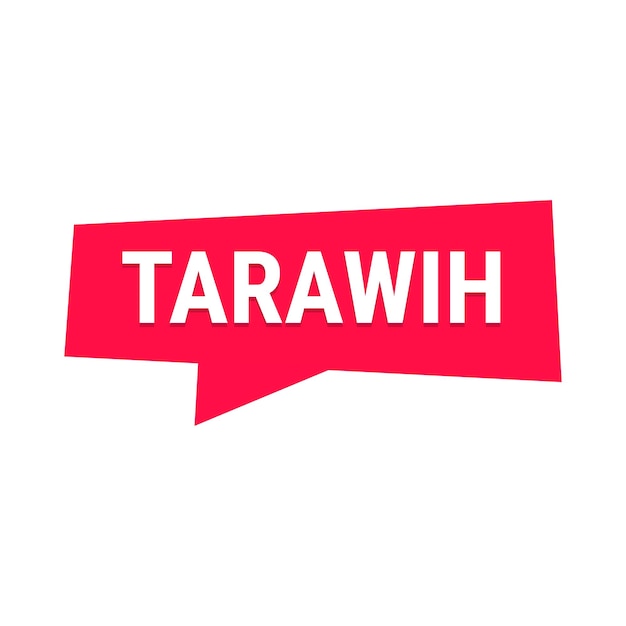 Vecteur gratuit tarawih guide red vector callout banner avec des conseils pour une expérience de ramadan épanouissante