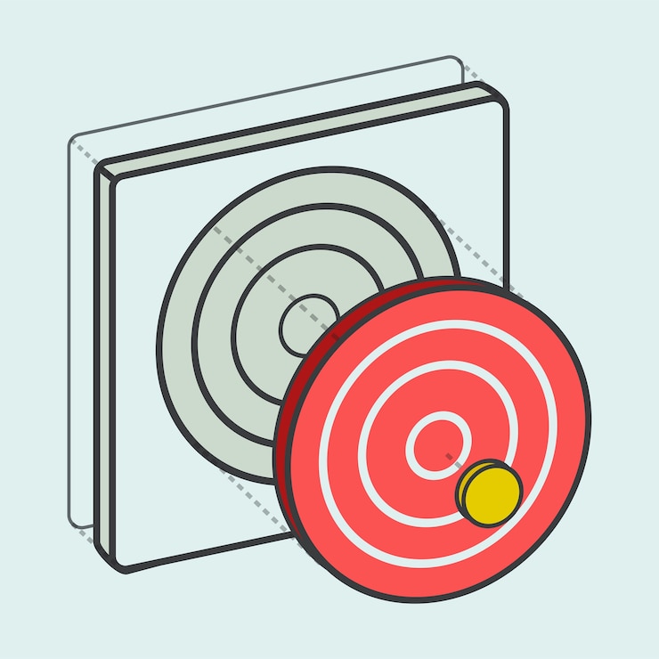 Vecteur gratuit target dartboard digital creative graphique