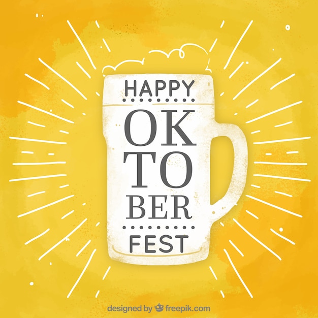 Vecteur gratuit tasse à la bière moderne pour l'oktoberfest