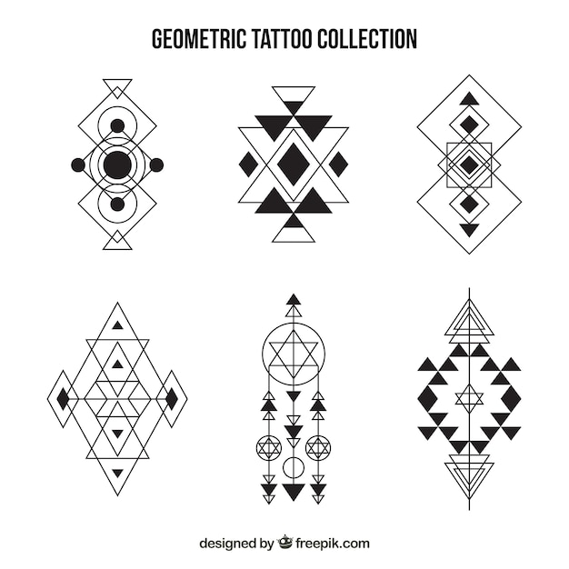 Tatouages ​​ensemble De Formes Géométriques