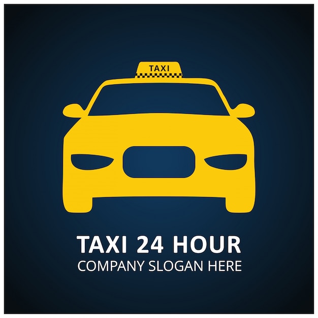 Taxi Icon Taxi Service 24 Hour Serrvice Taxi Car Blue And Black Background