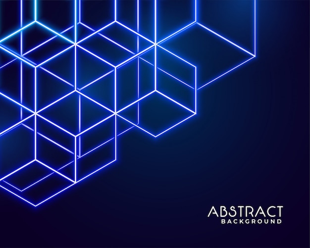 Vecteur gratuit technologie abstraite de formes néon hexagonales