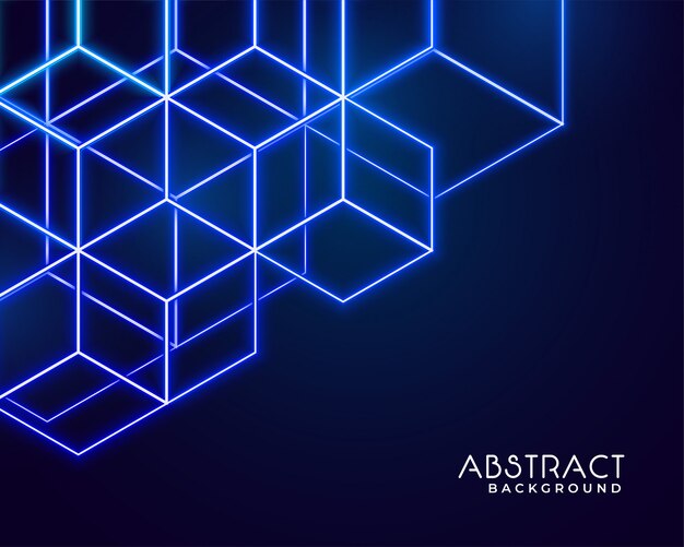 Technologie abstraite de formes néon hexagonales