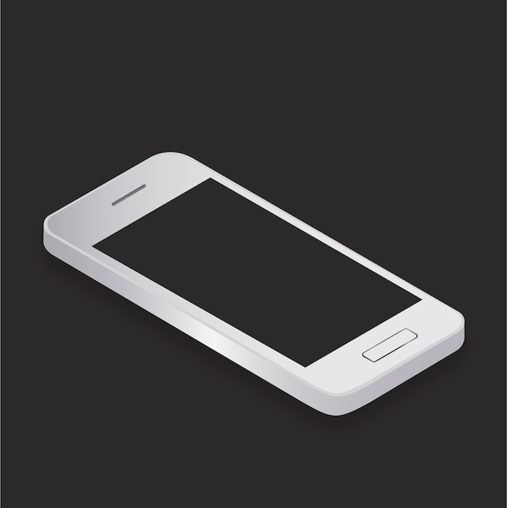 Vecteur gratuit téléphone cellulaire mobile