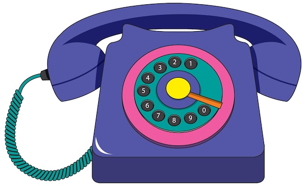Téléphone fixe ou téléphone rétro isolé