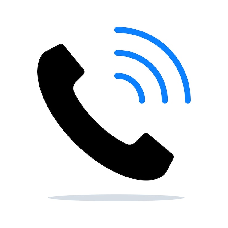 Vecteur gratuit téléphone avec lignes d'appel