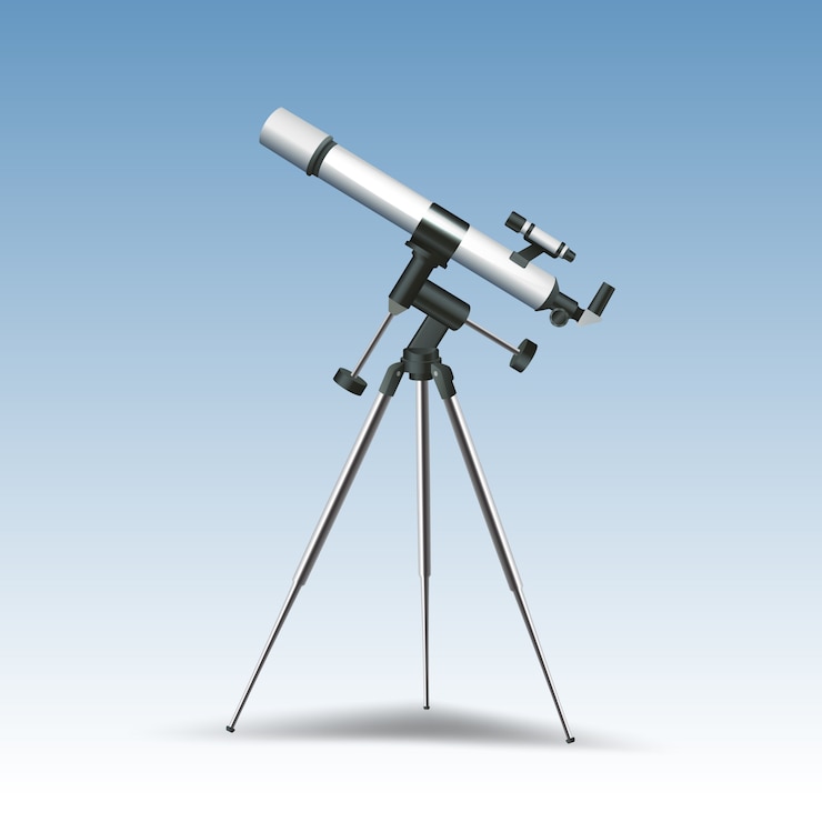 Vecteur gratuit télescope réaliste