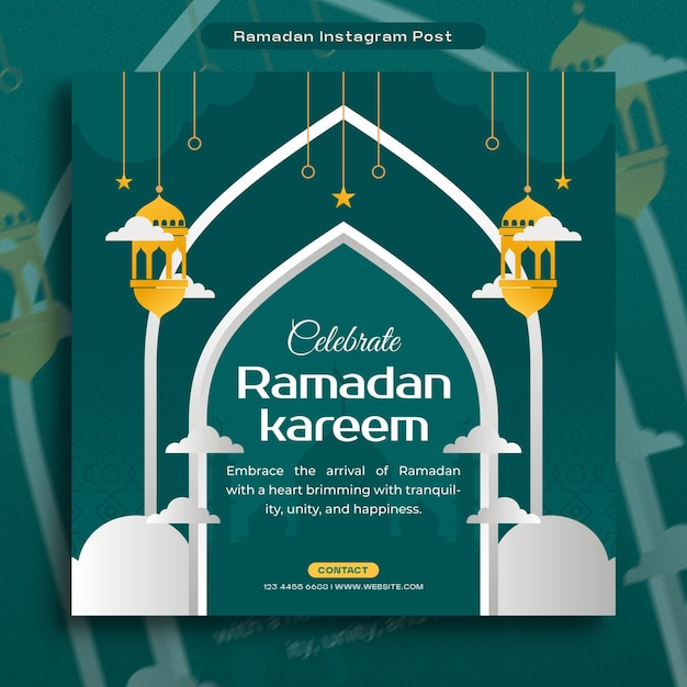 Vecteur gratuit template de conception de l'illustration de la bannière de la célébration du ramadan kareem
