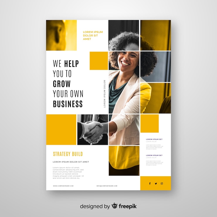 Vecteur gratuit template résumé business flyer