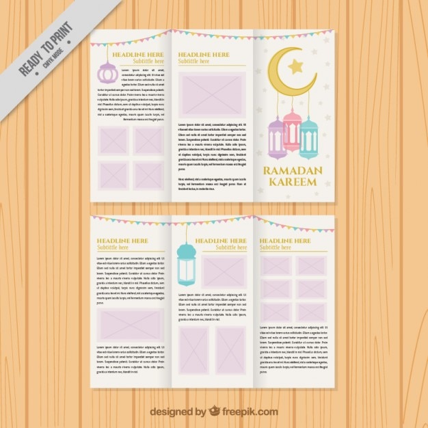 Template Trifold Ramadan