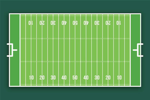 Vecteur gratuit terrain de football américain design plat