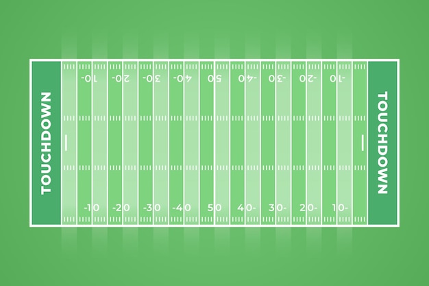 Terrain De Football Américain Design Plat