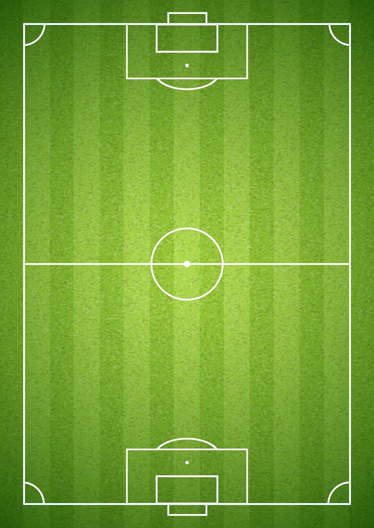 Vecteur gratuit terrain de football vert