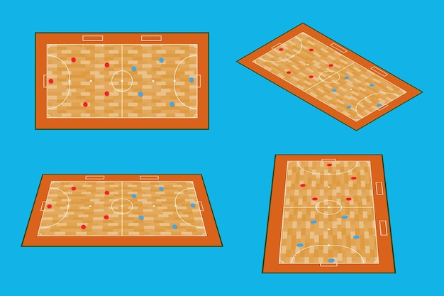 Terrain De Futsal Isométrique