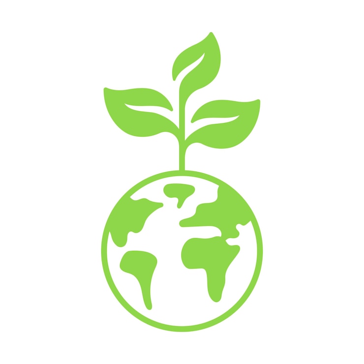 Vecteur gratuit la terre avec les plantes