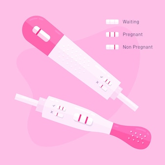 Tests de grossesse de conception plate