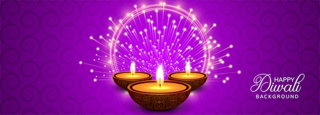 En-tête Ou Bannière De Médias Sociaux De Célébration De Diwali Heureux