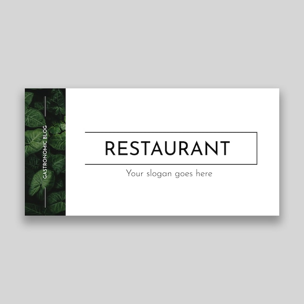Vecteur gratuit en-tête de blog de restaurant géométrique minimaliste