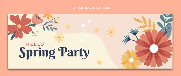 En-tête twitter à ressort plat