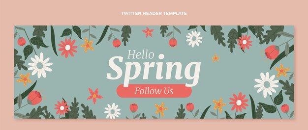 En-tête twitter à ressort plat