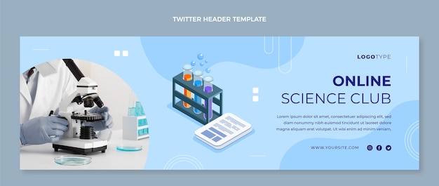 En-tête Twitter De La Science Isométrique