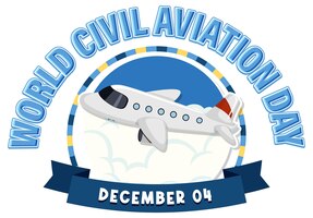 Texte de l'aviation civile mondiale pour la conception d'affiches ou de bannières