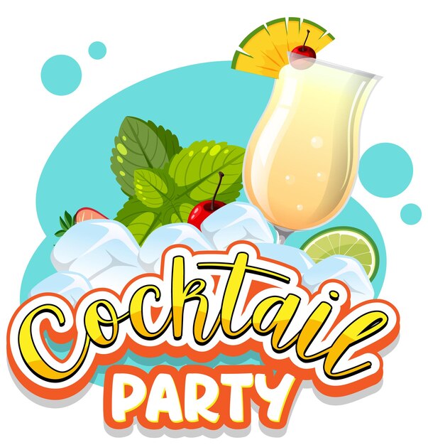 Un texte de bannière de cocktail
