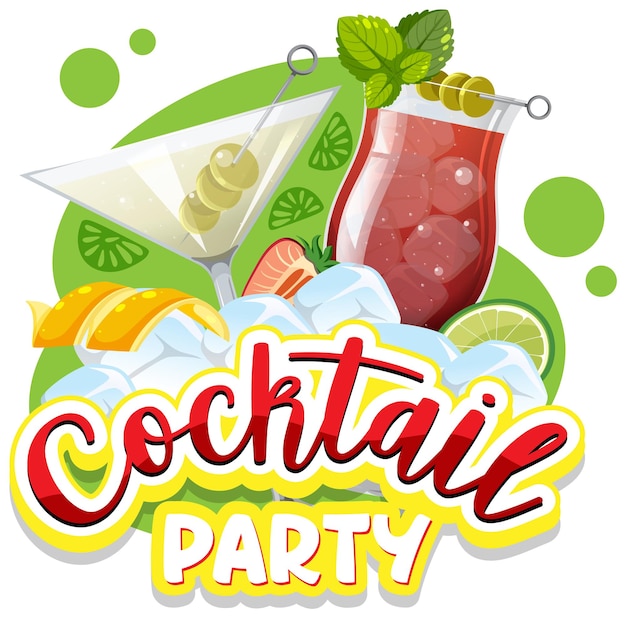 Un texte de bannière de cocktail