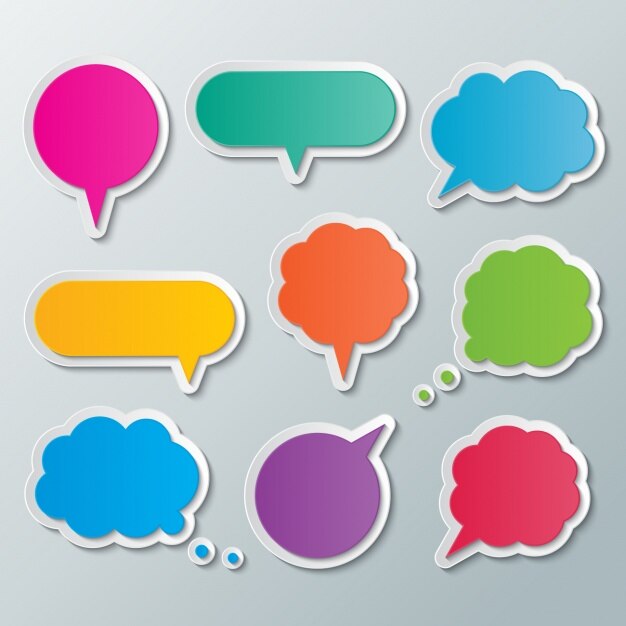 texte Bulles colorées