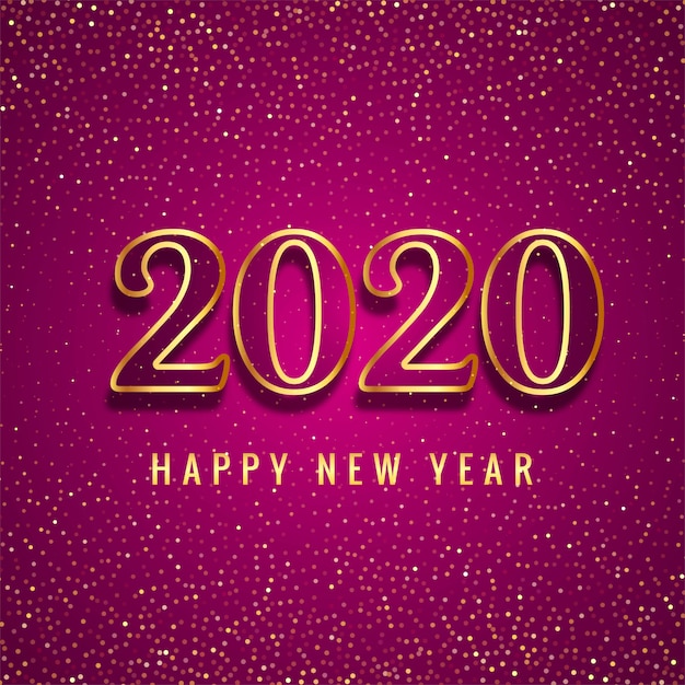 Texte D'or Bonne Année 2020 Pour Carte De Paillettes