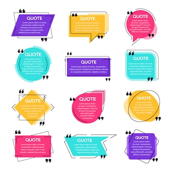 Citations Pack De Modele Vecteur Premium Citations Pack De Modele Vecteur Premium