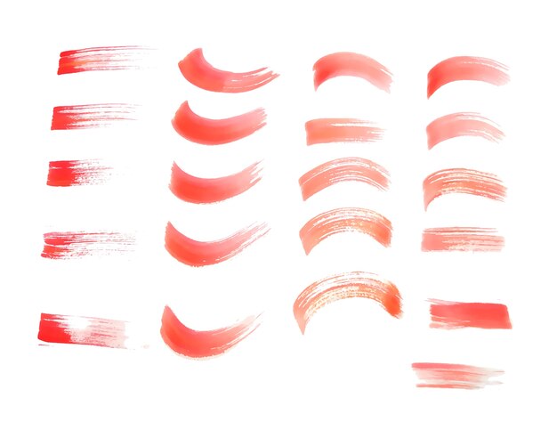 Texture de coups de pinceau aquarelle rouge peinte à la main