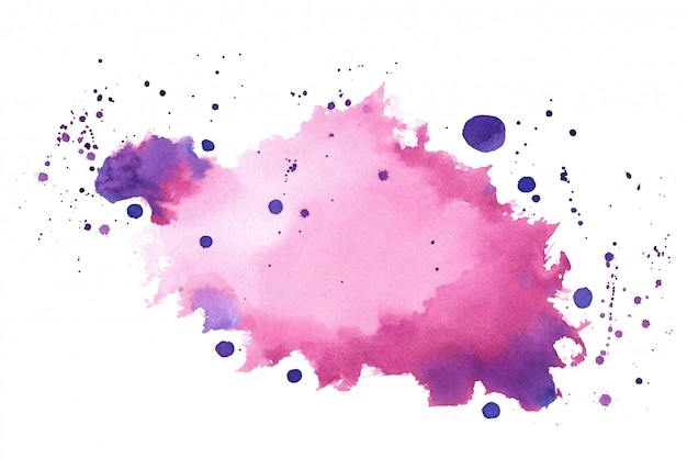 Texture d'éclaboussure d'éclaboussure aquarelle ombre rose violet