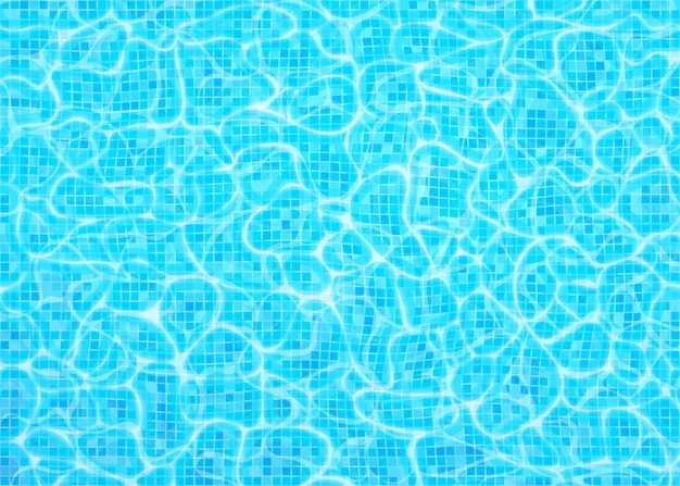 Texture de fond de piscine, ondulation et écoulement avec des vagues.