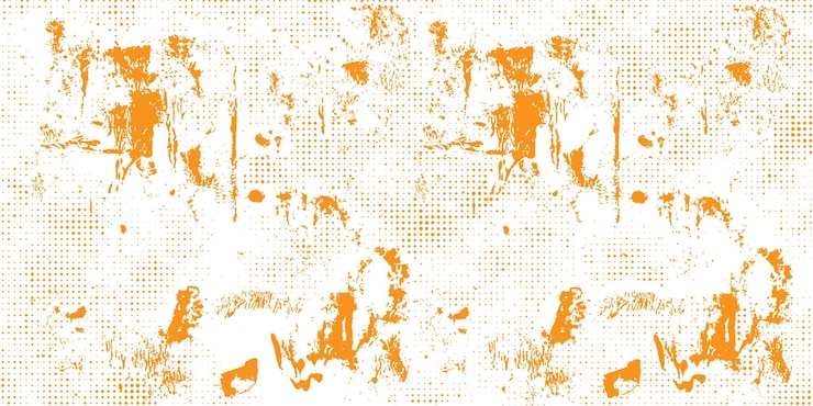 Vecteur gratuit texture grunge orange avec demi-teinte détaillée