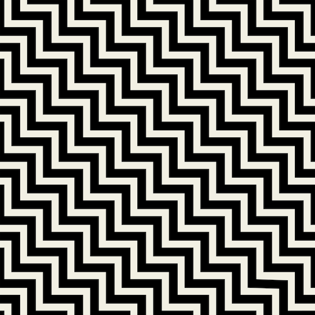 Texture de lignes en zigzag noir modèle sans couture