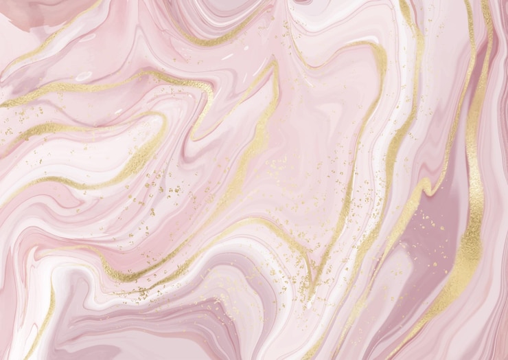 Vecteur gratuit texture de marbre liquide élégante avec des détails en feuille d'or