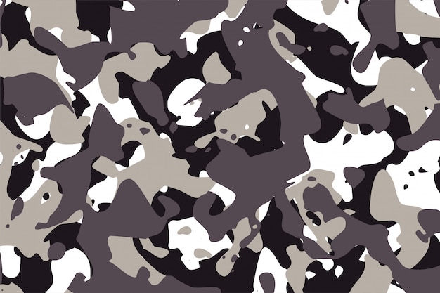 Vecteur gratuit texture de motif de camouflage en arrière-plan de tons gris