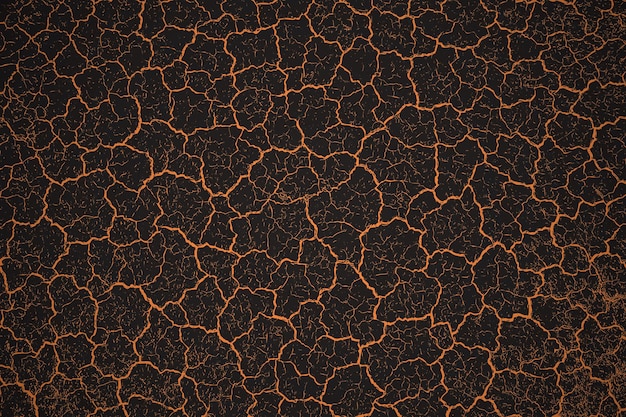 texture motif craquelé orange et noir