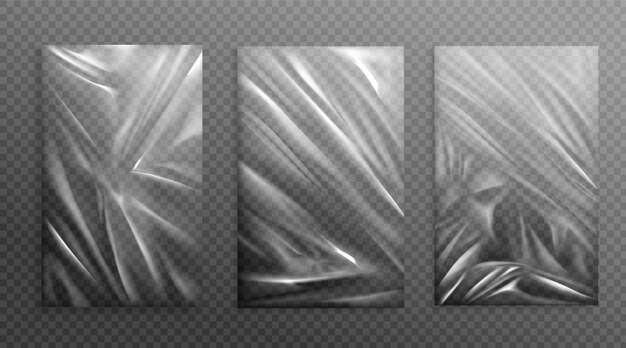 Texture plissée plissée en cellophane étiré